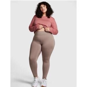 VICTORIA’S SECRET PINK LEGGINGS XXL LONG TAUPE BROWN NWT